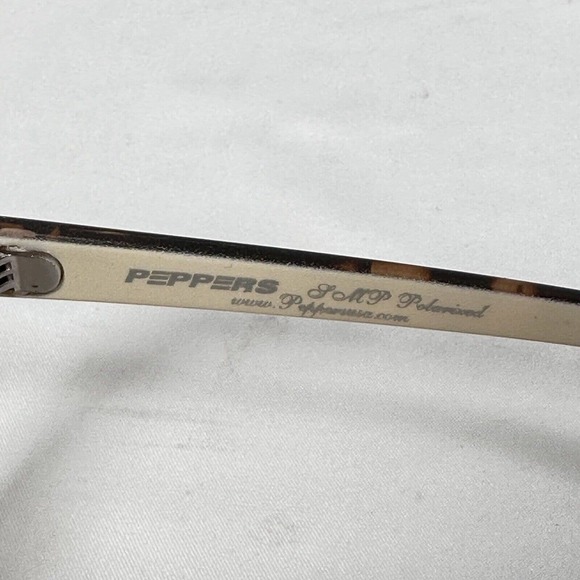 Peppers Halo Tortoise Shell Aviator Style Sunglasses Made in Italy Polarized S5 - Picture 3 of 7